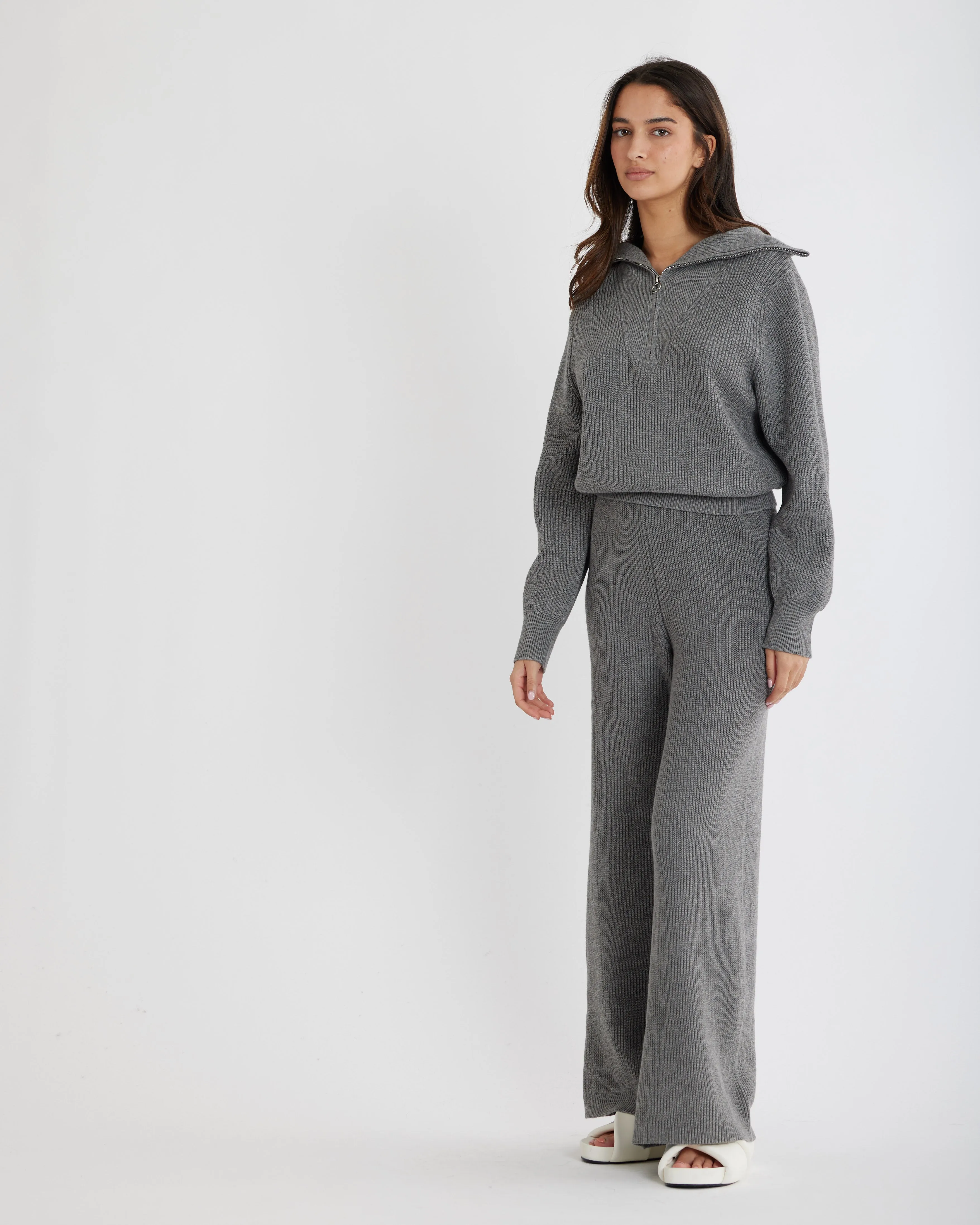 Eline Knit Pant - Grey