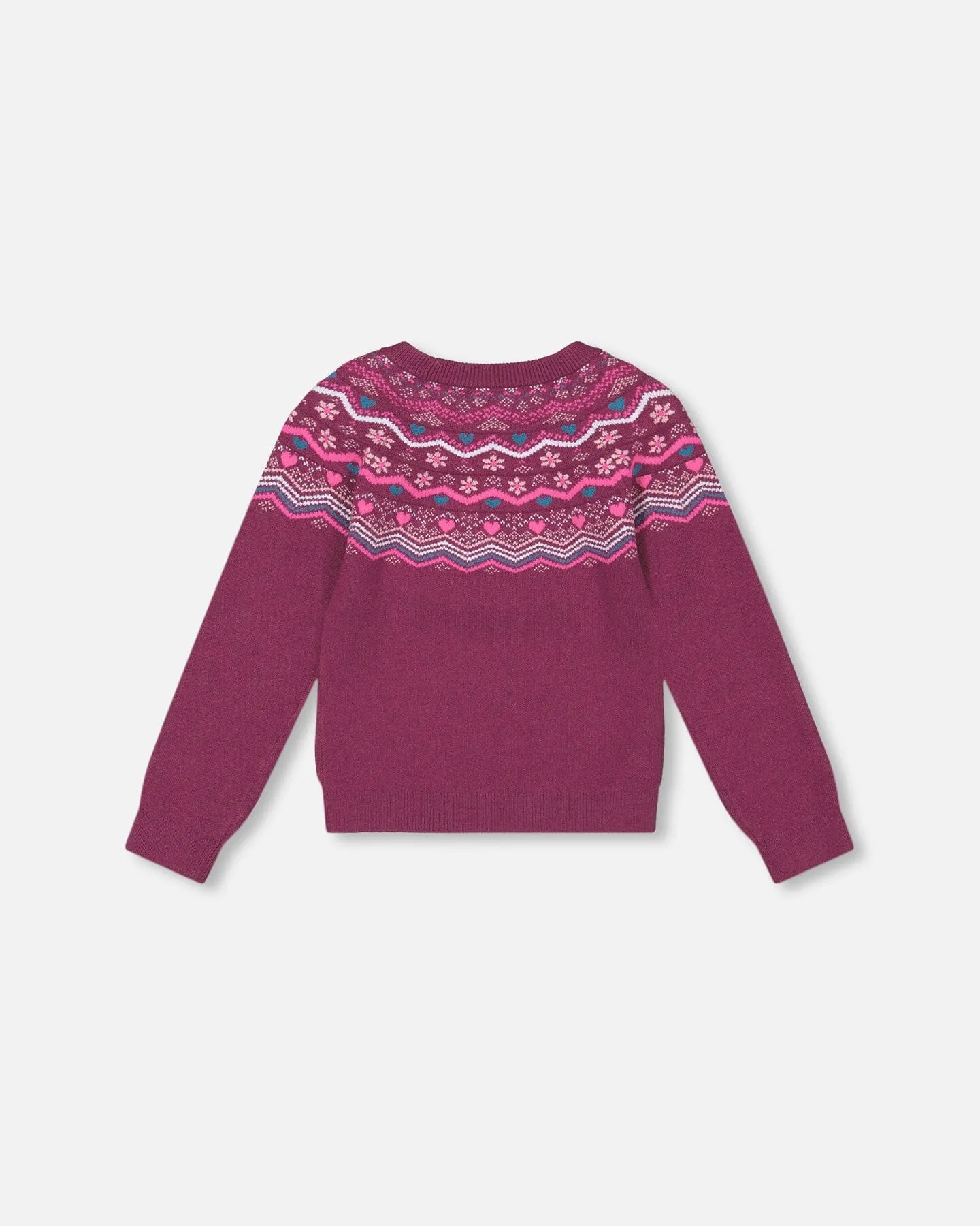 Fairisle Sweater Burgundy