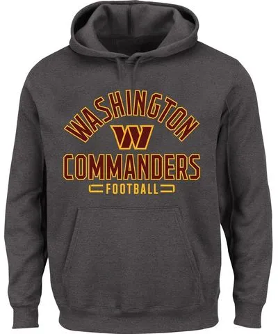 Fanatics Men's Fanatics Heather Charcoal Washington Commanders Big and Tall Pullover Hoodie