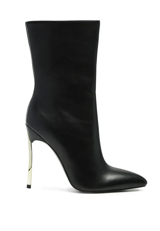 FG LONDON RAG OVER THE ANKLE STILETTO BOOT