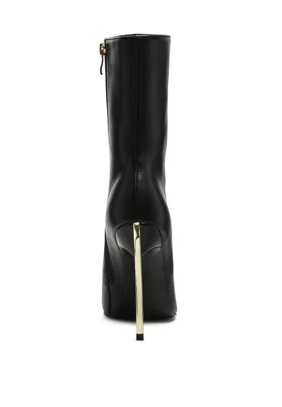 FG LONDON RAG OVER THE ANKLE STILETTO BOOT