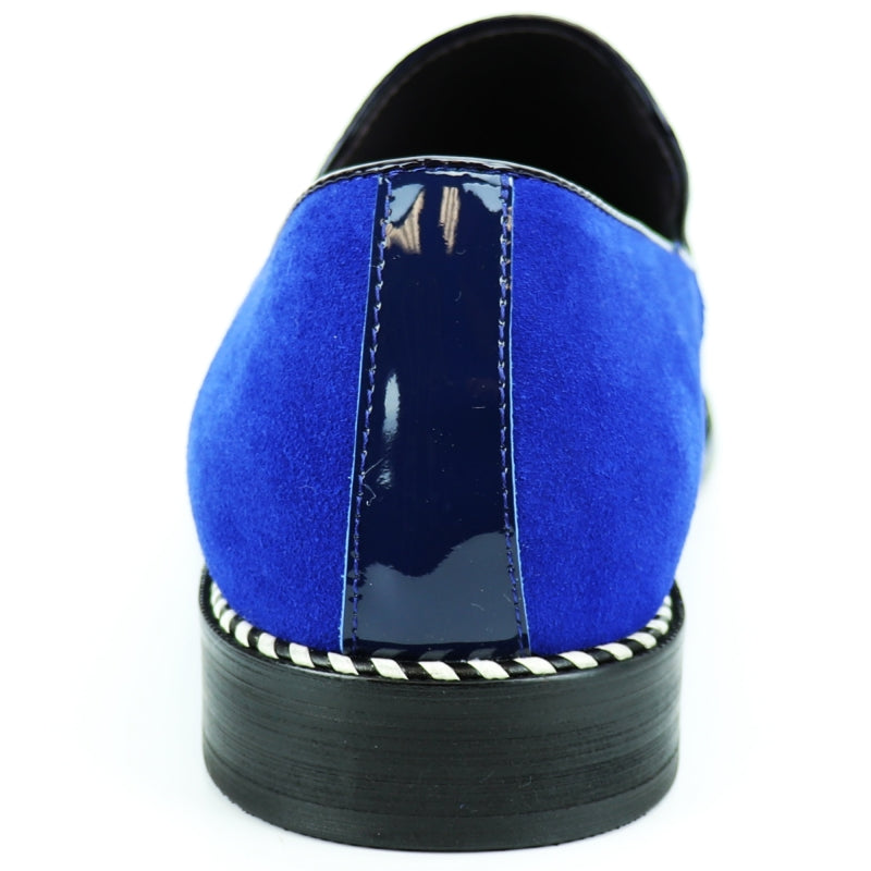 FI-7280 Blue Suede Cap Toe Slip On Fiesso by Aurelio Garcia