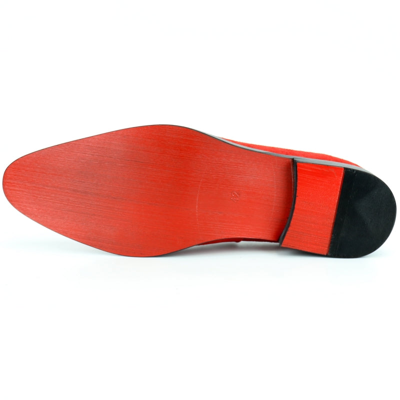 FI-7280 Red Suede Cap Toe Slip On Fiesso by Aurelio Garcia