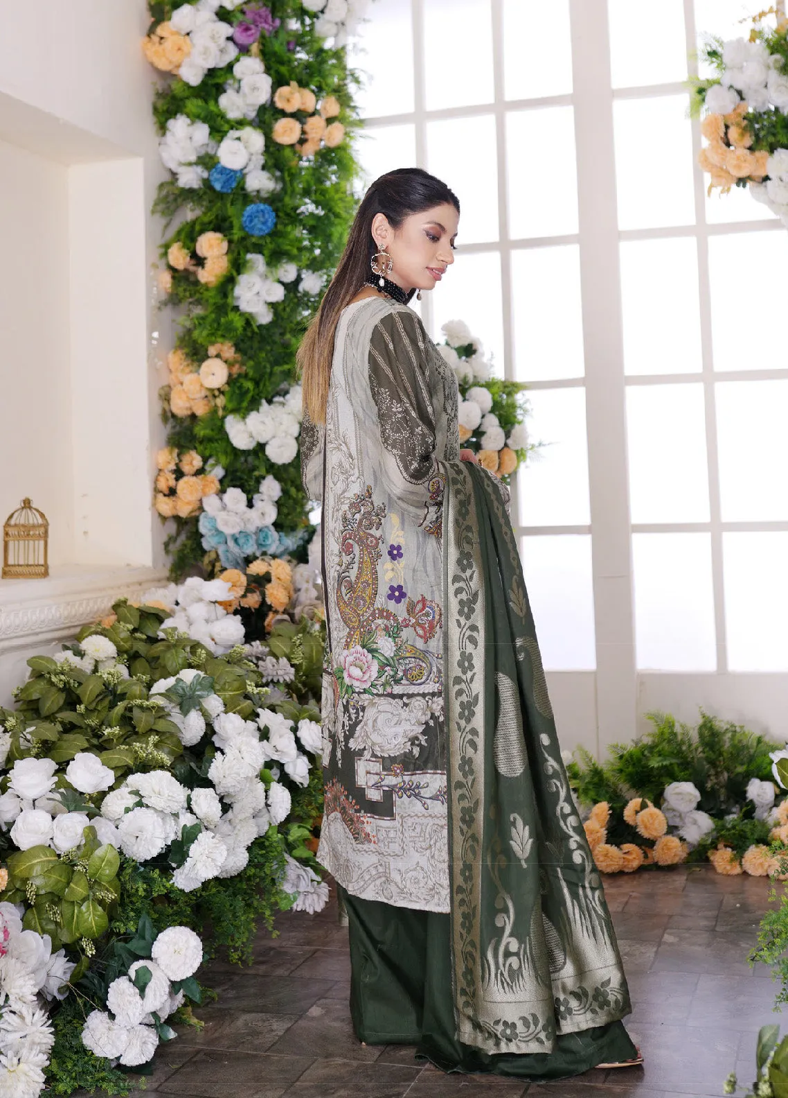 Firdous Fashion Printed Lawn Unstitched 3 Piece Suit - FF24PL F-07 AVAN PLANT