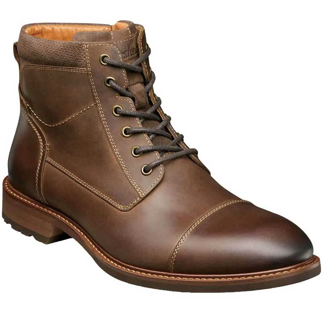 Florsheim Lodge Cap Toe Lace Up Boot Brown Crazy Horse (Men's)