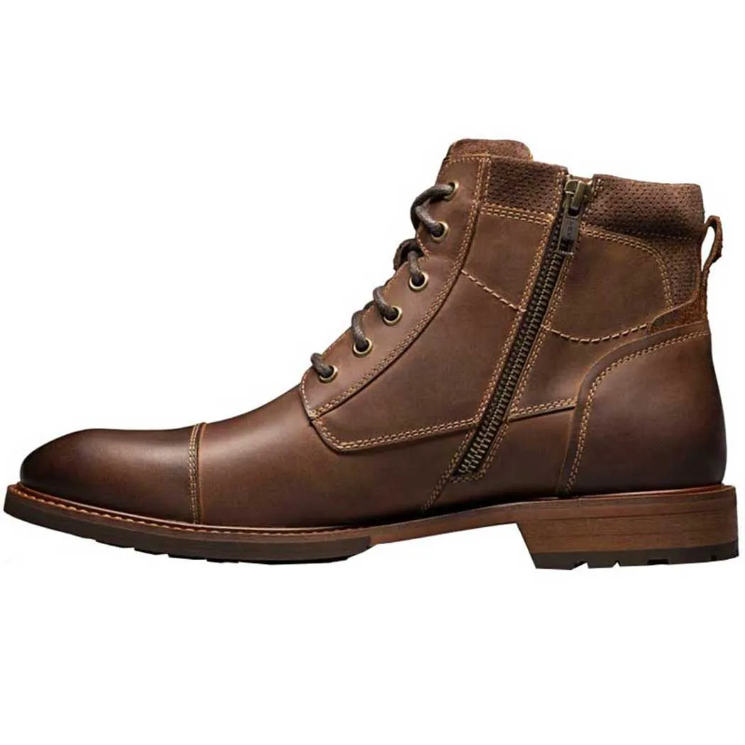 Florsheim Lodge Cap Toe Lace Up Boot Brown Crazy Horse (Men's)