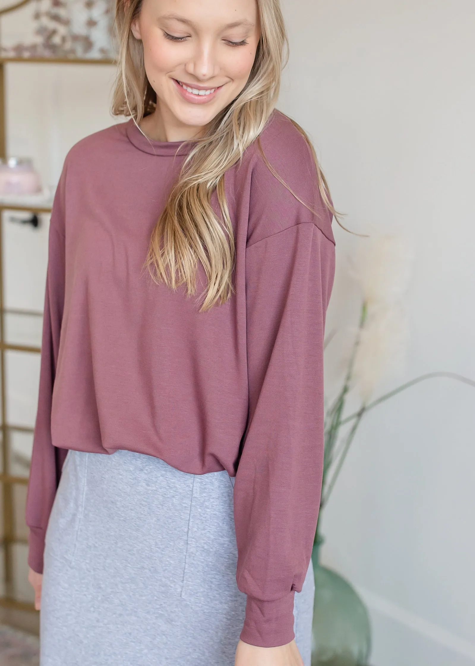 French Terry Pullover Top - FINAL SALE