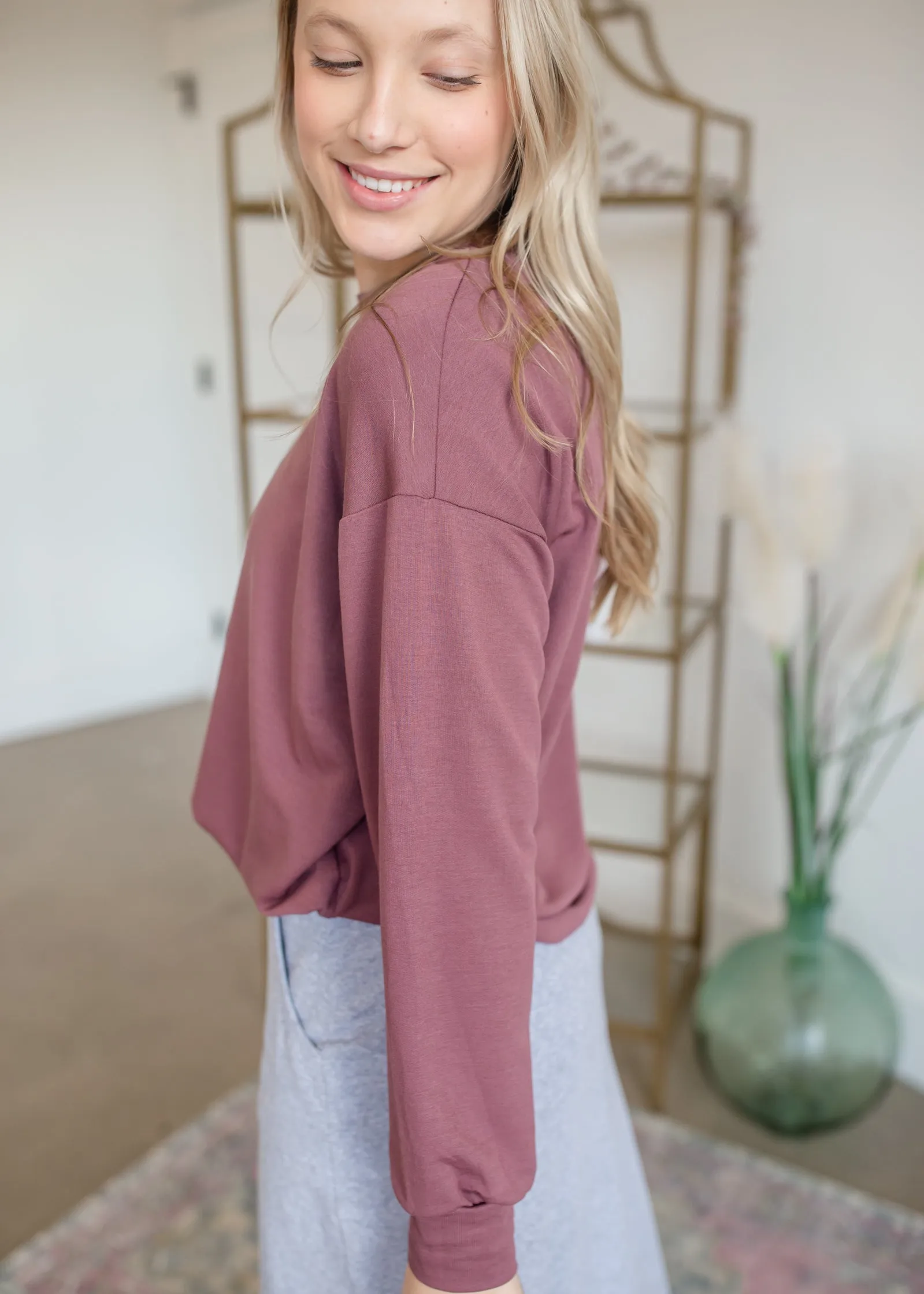 French Terry Pullover Top - FINAL SALE