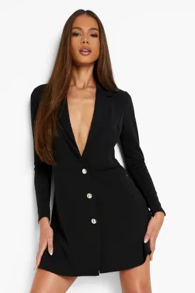 Frill Hem Blazer Dress