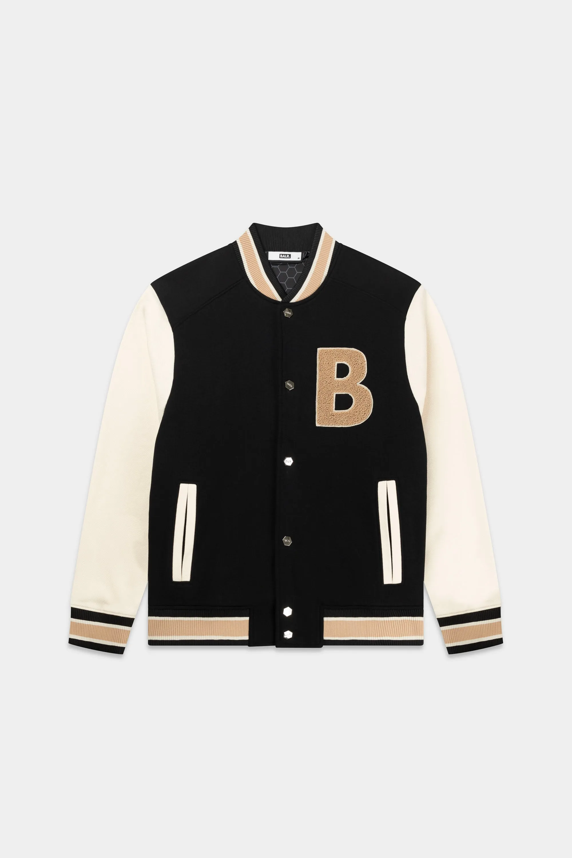 Game Day Regular Fit Varsity Jacket Jet Black