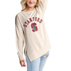 Gameday Couture Stanford Cardinal Women's Cream Side Split Pullover Top