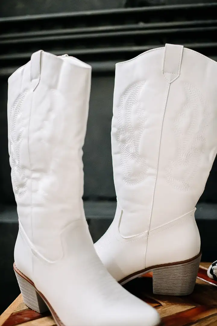 Getting Wilder White Boots