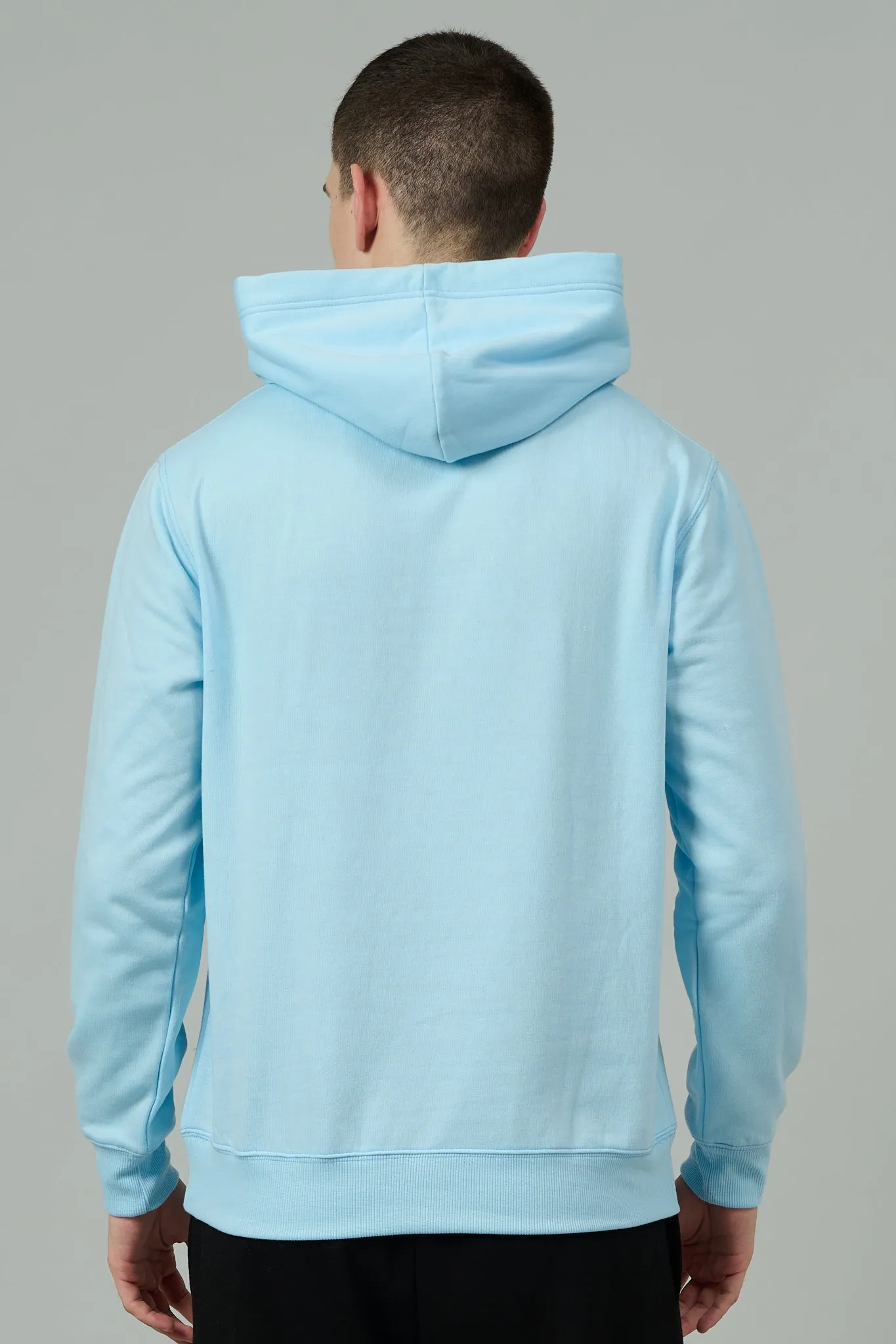 Go Devil (Tiger) Printed Sky Blue Hoodie for Men