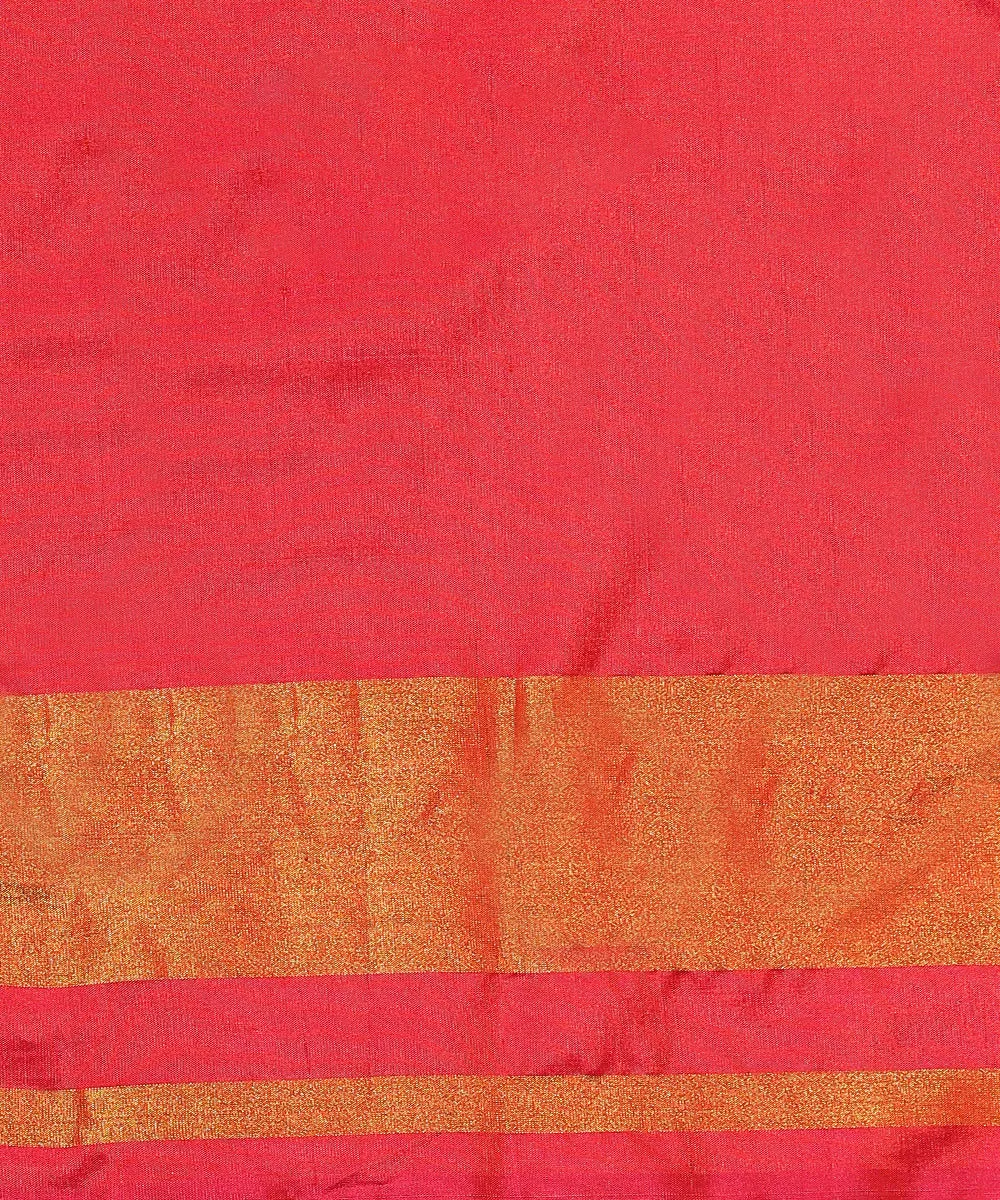 Handloom Candy Pink Pure Mulberry Silk Ikat Patola Saree With Hot Pink Border