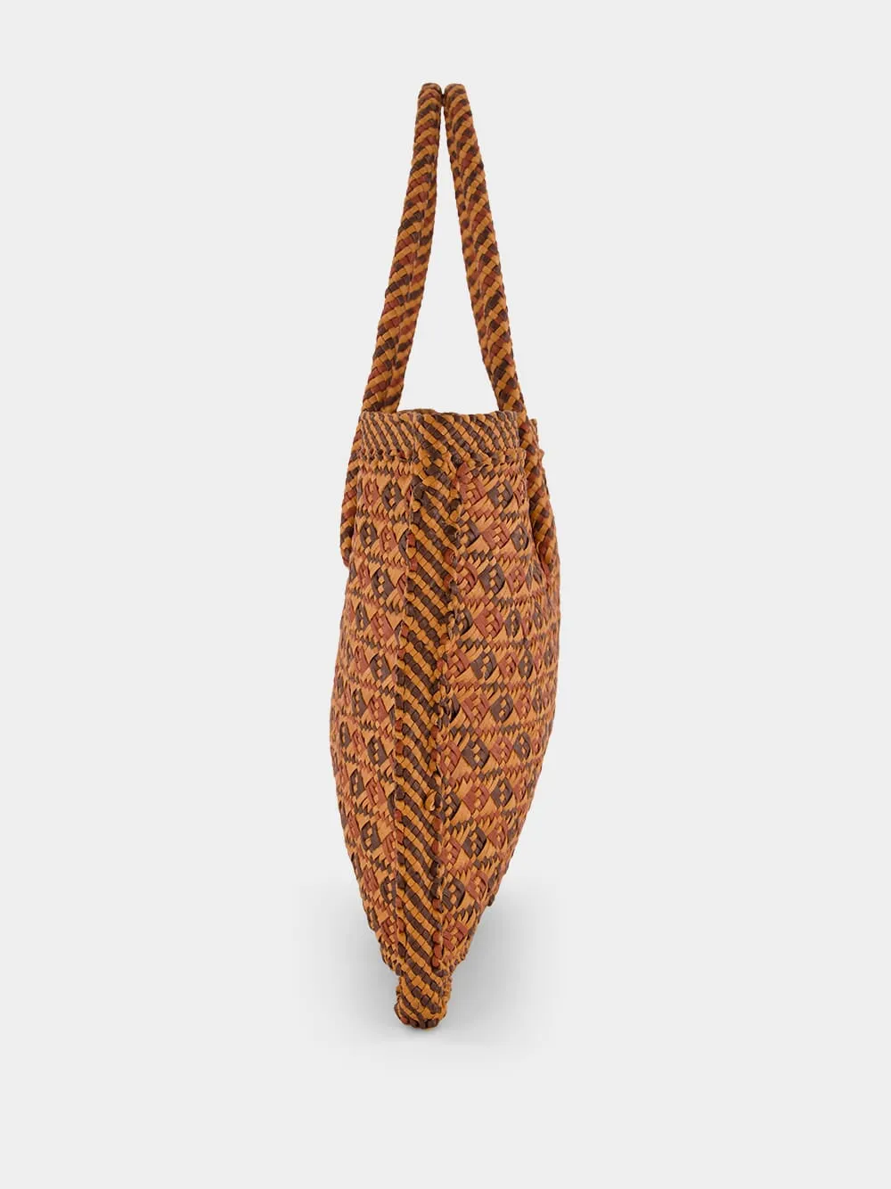 Handmade Woven Leather Tote Bag