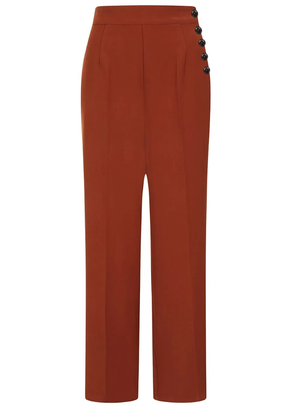 Hell Bunny Ginger 40's Swing Pants Brown