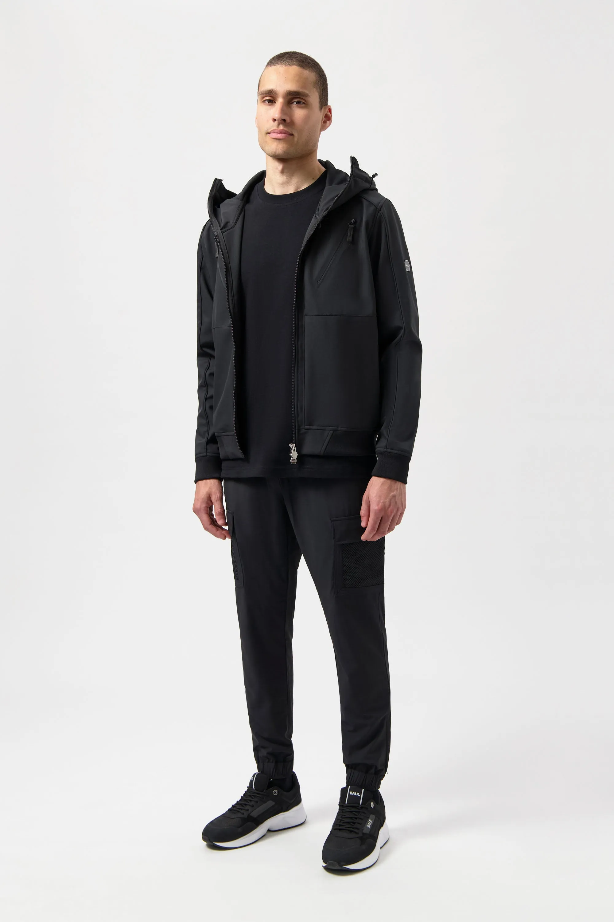 Hexline Regular Fit Soft Shell Jacket Jet Black