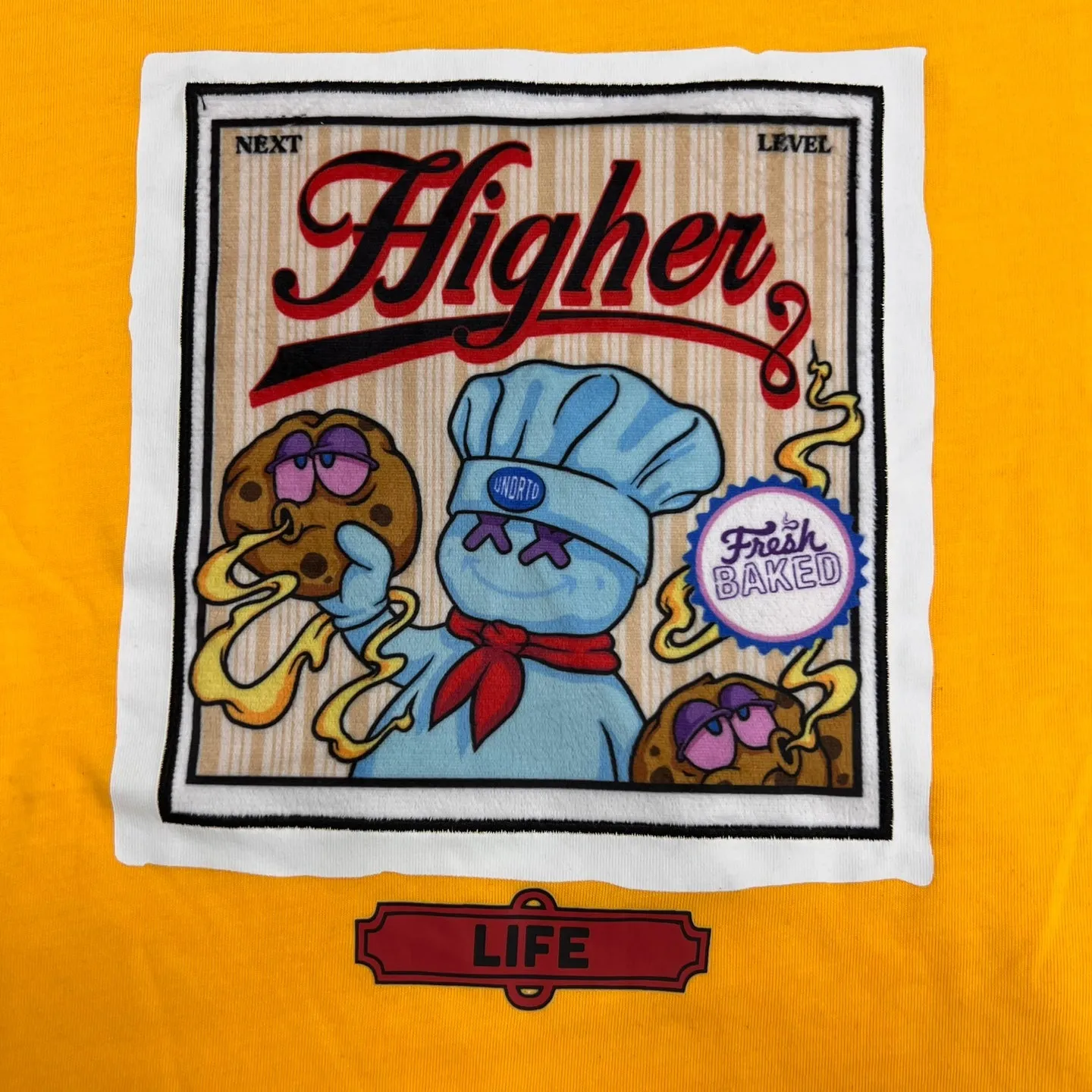 HIGHLY UNDRTD Higher Life Graphic T-Shirt - Yellow