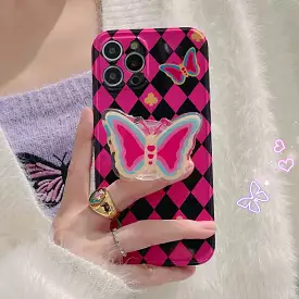 Hot Pink Butterfly Phone Case