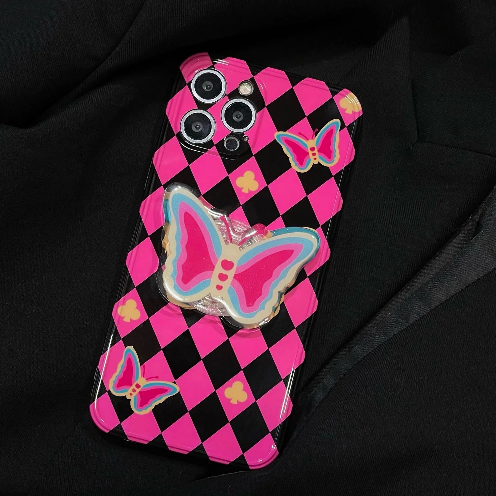 Hot Pink Butterfly Phone Case