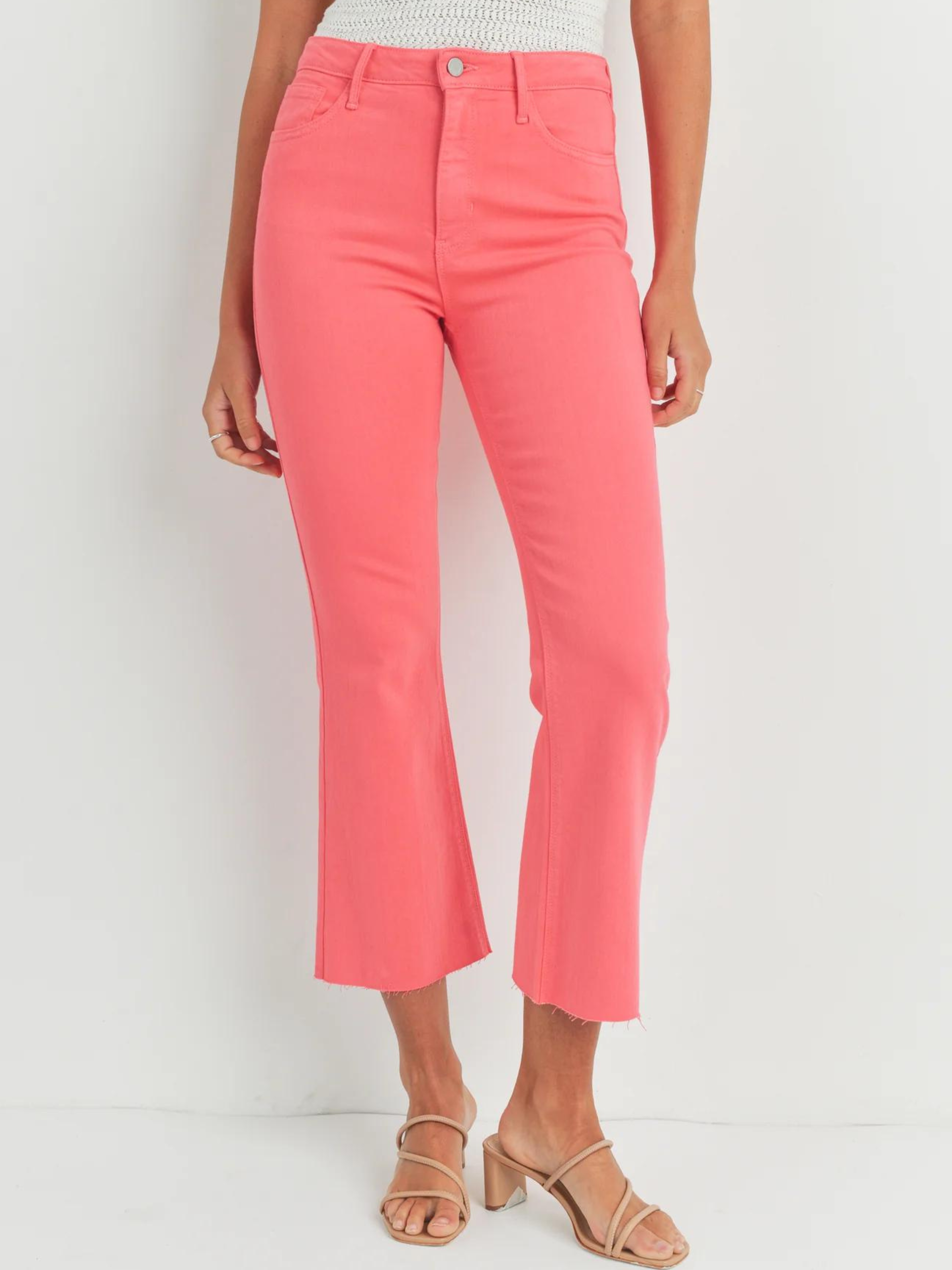 Hot Pink Crop Flare