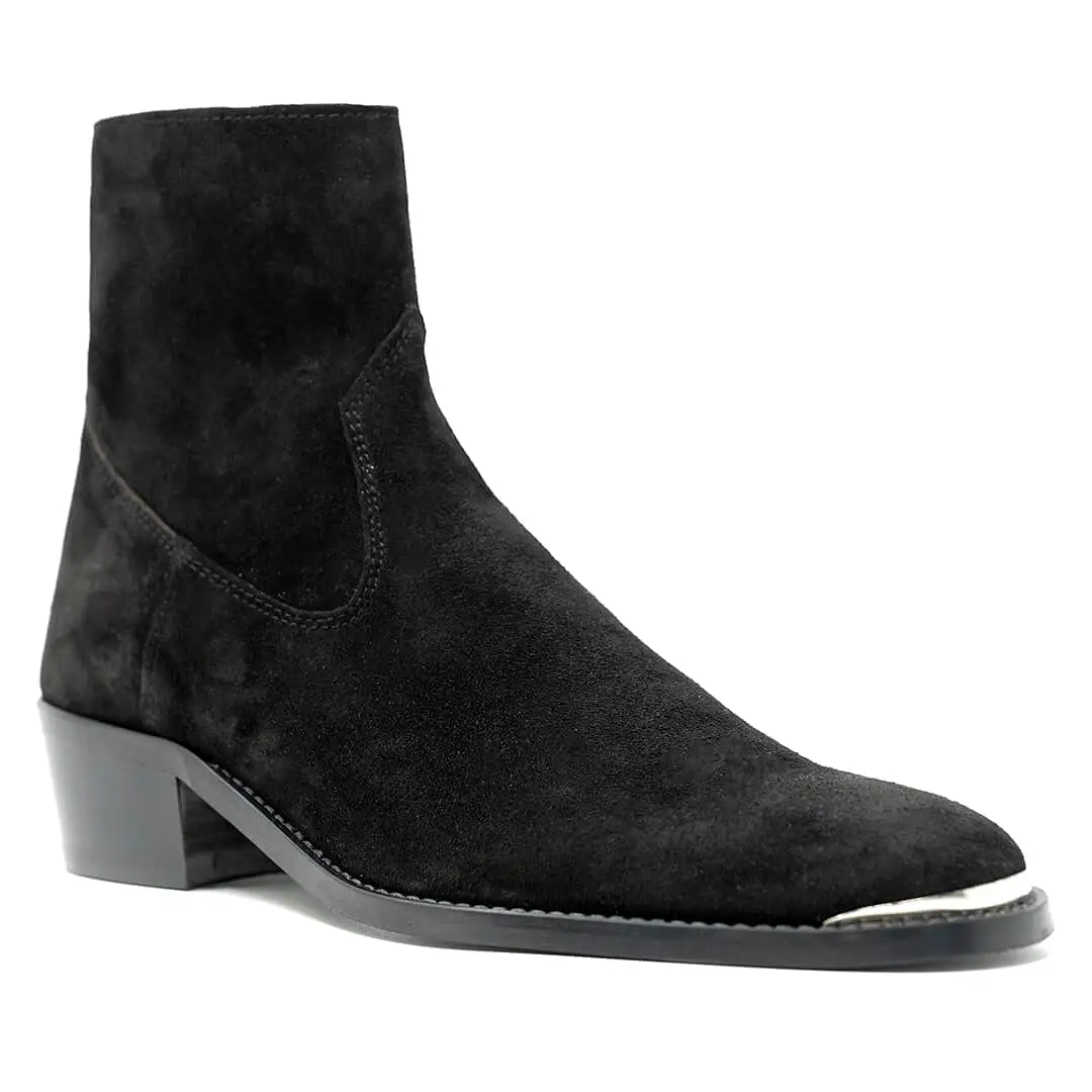 Hoxton Hex Cuban Heel Zip Up Boot