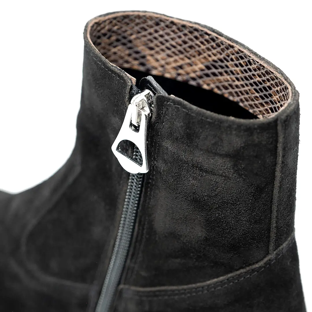 Hoxton Hex Cuban Heel Zip Up Boot