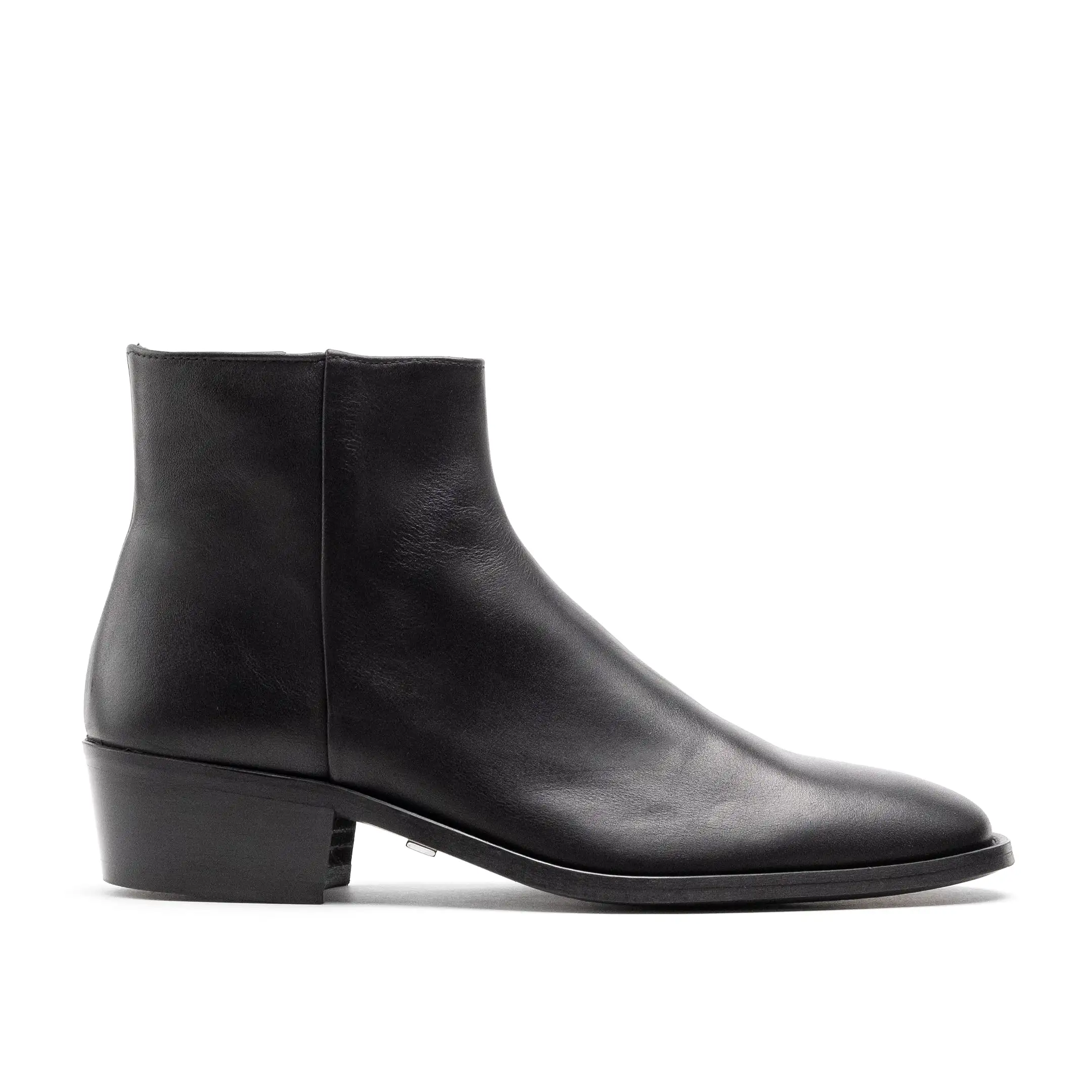 Hoxton Low Cuban Heel Zip Up Boot