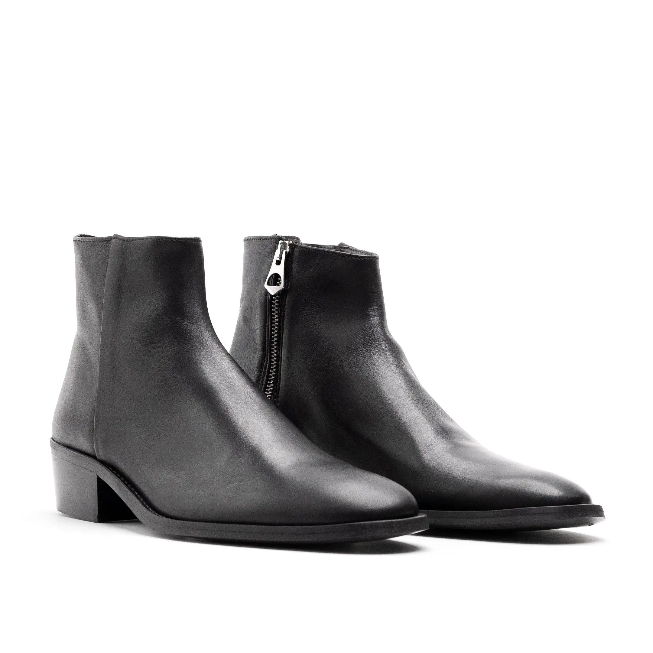 Hoxton Low Cuban Heel Zip Up Boot