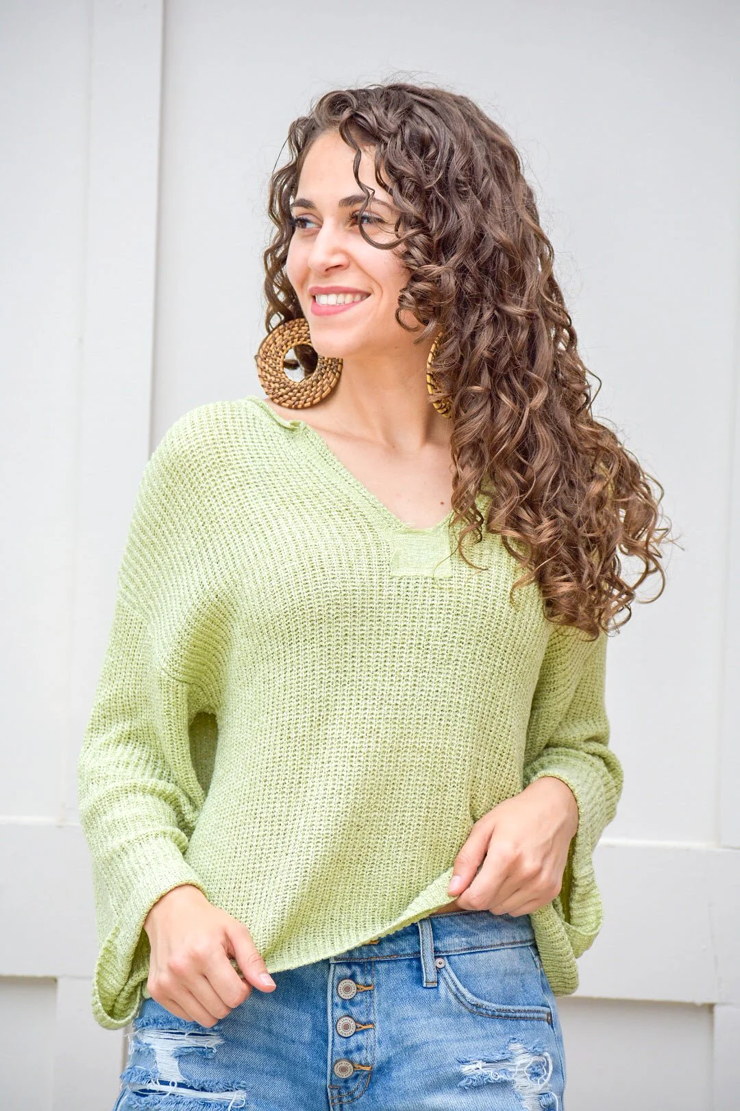 Ignite Light Green Pullover Top