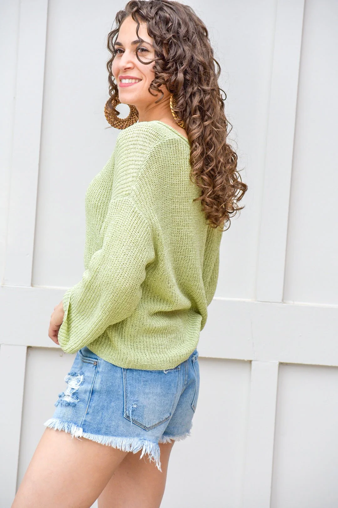 Ignite Light Green Pullover Top