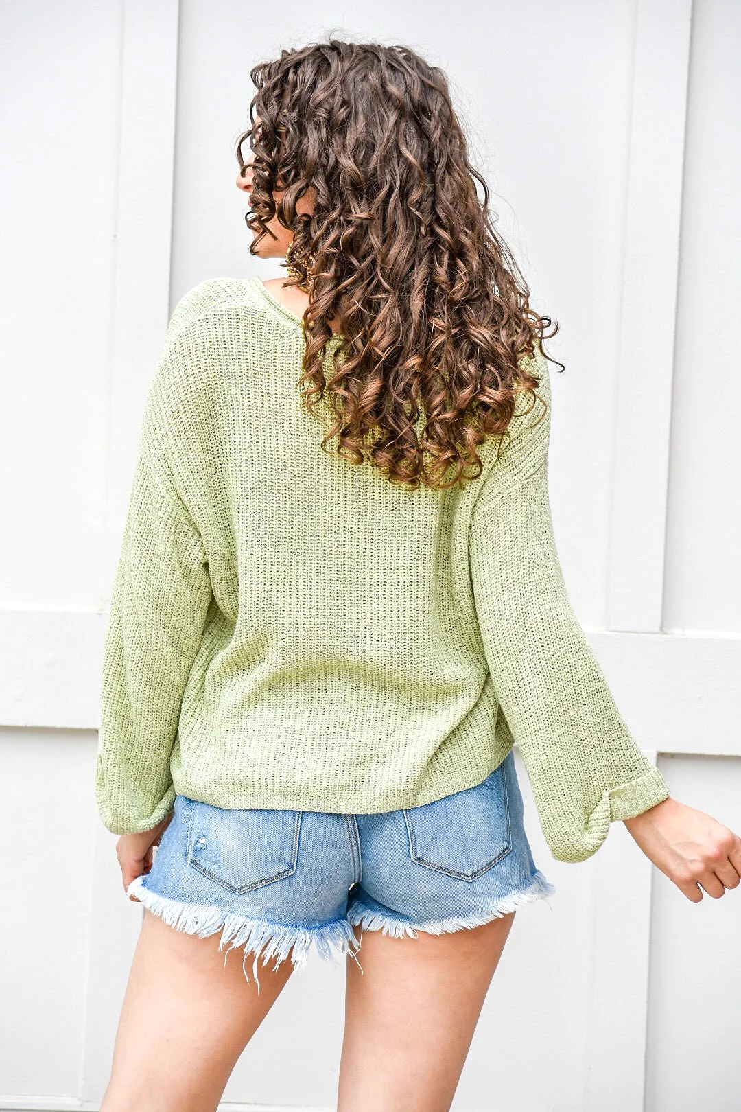 Ignite Light Green Pullover Top