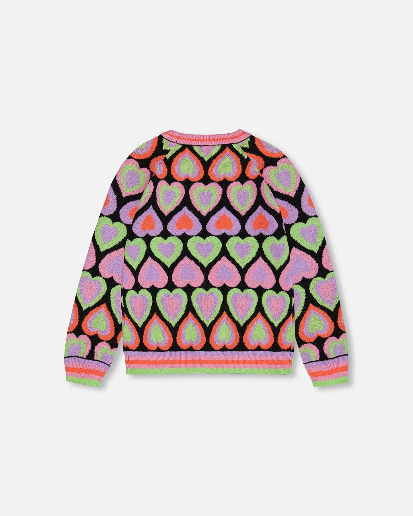 Jacquard Hearts Sweater Multicolor