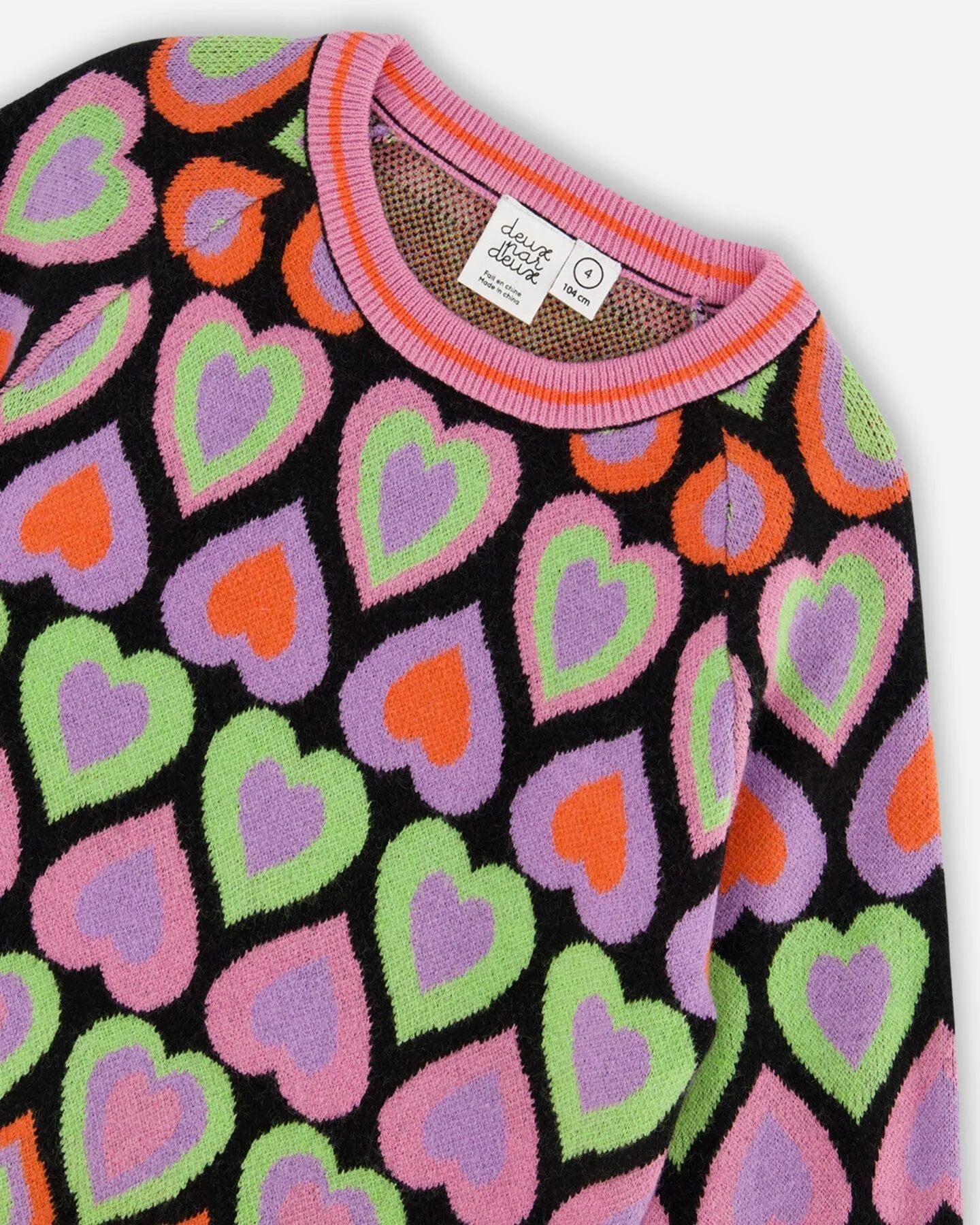 Jacquard Hearts Sweater Multicolor