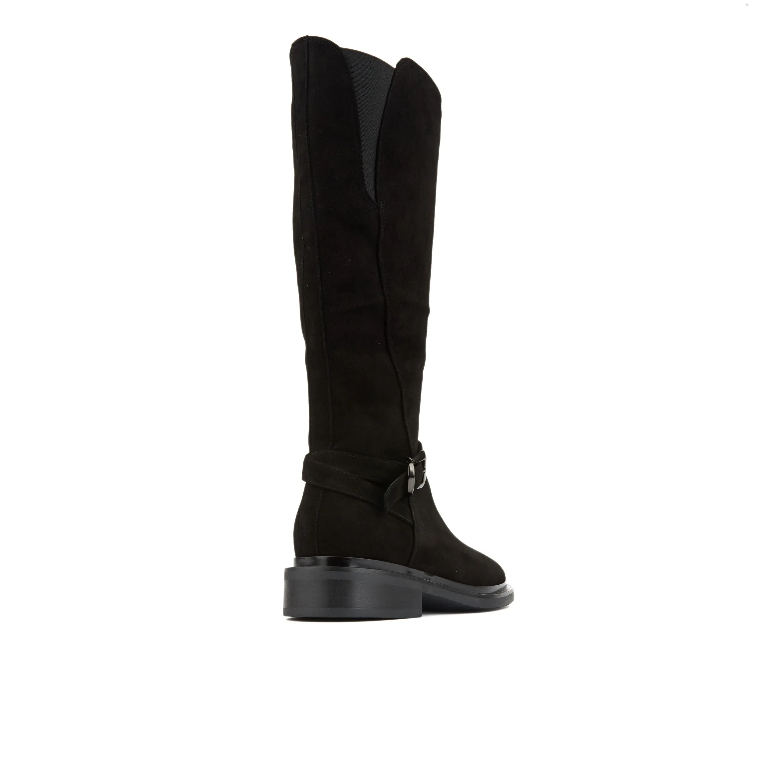 JAMIE BLACK - Women's leather knee high riding boots with rounded toe