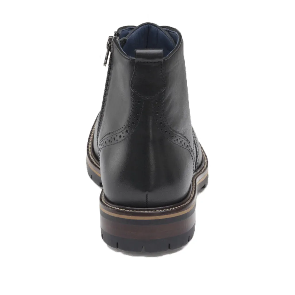 Johnston & Murphy Men's Cody Wingtip Zip Boots in Black