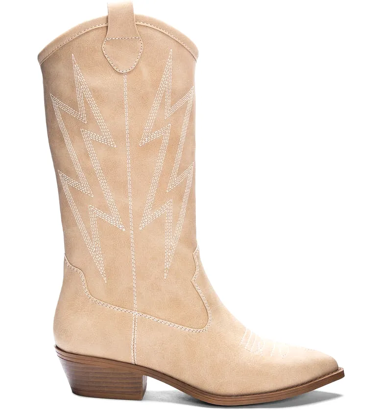 Josea Western Boot (Natural/Black)