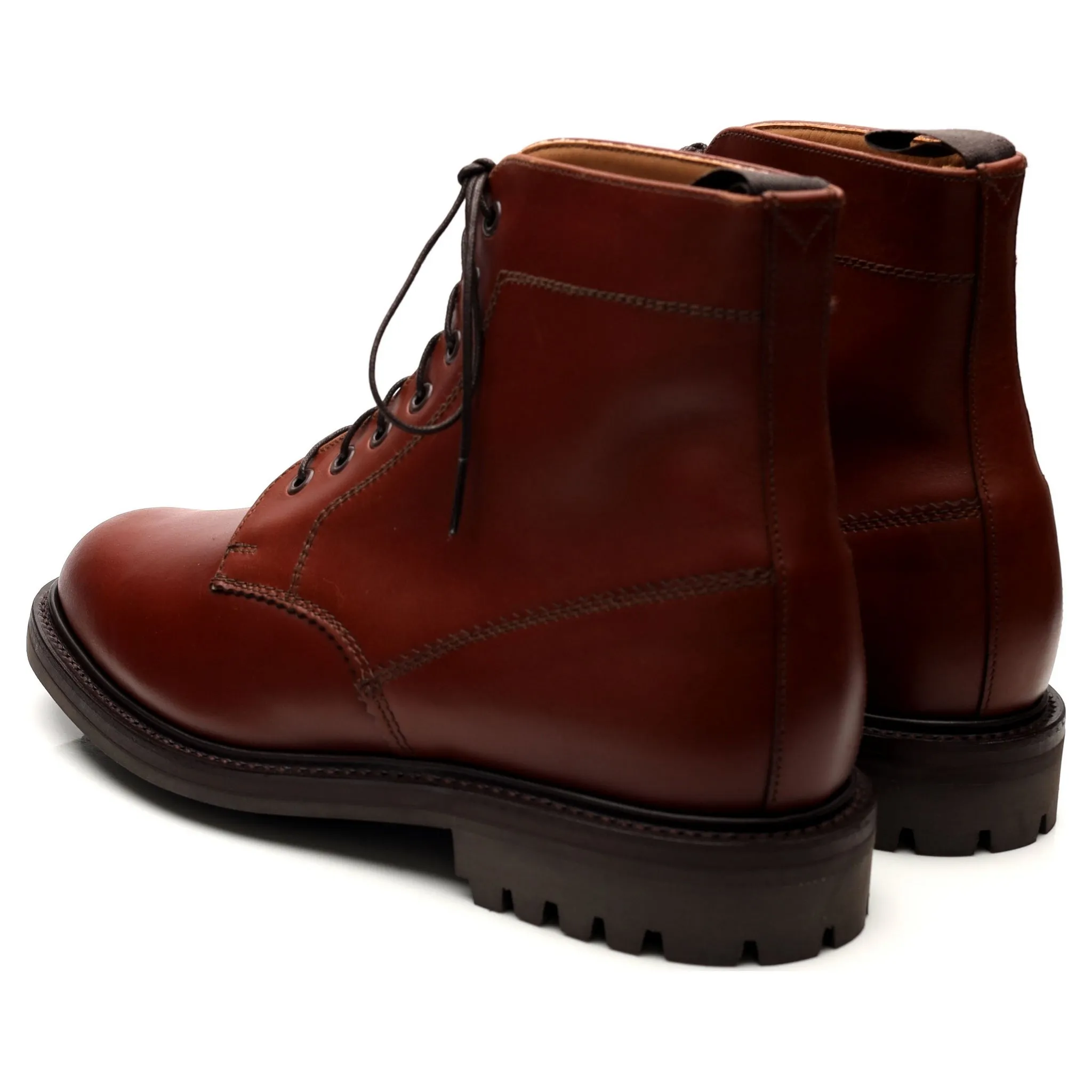 'Kelso' Brown Leather Boots UK 9 F