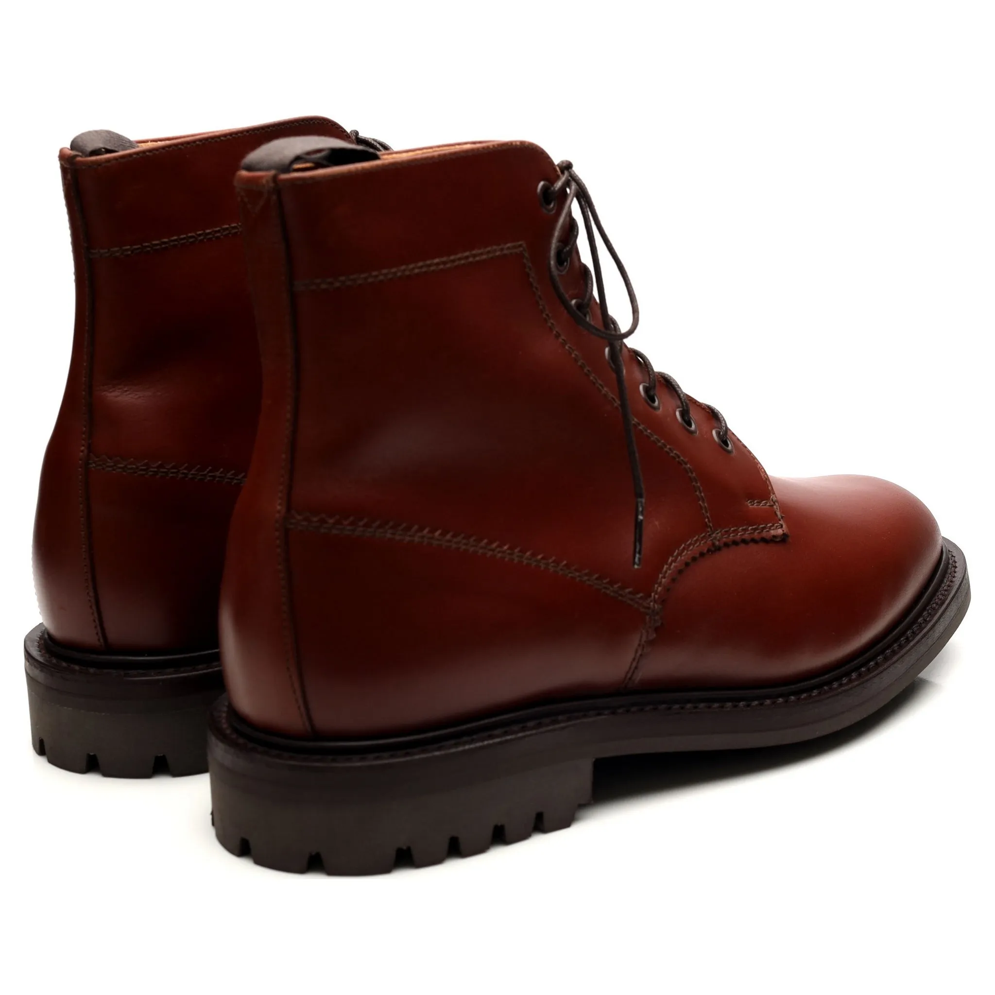 'Kelso' Brown Leather Boots UK 9 F