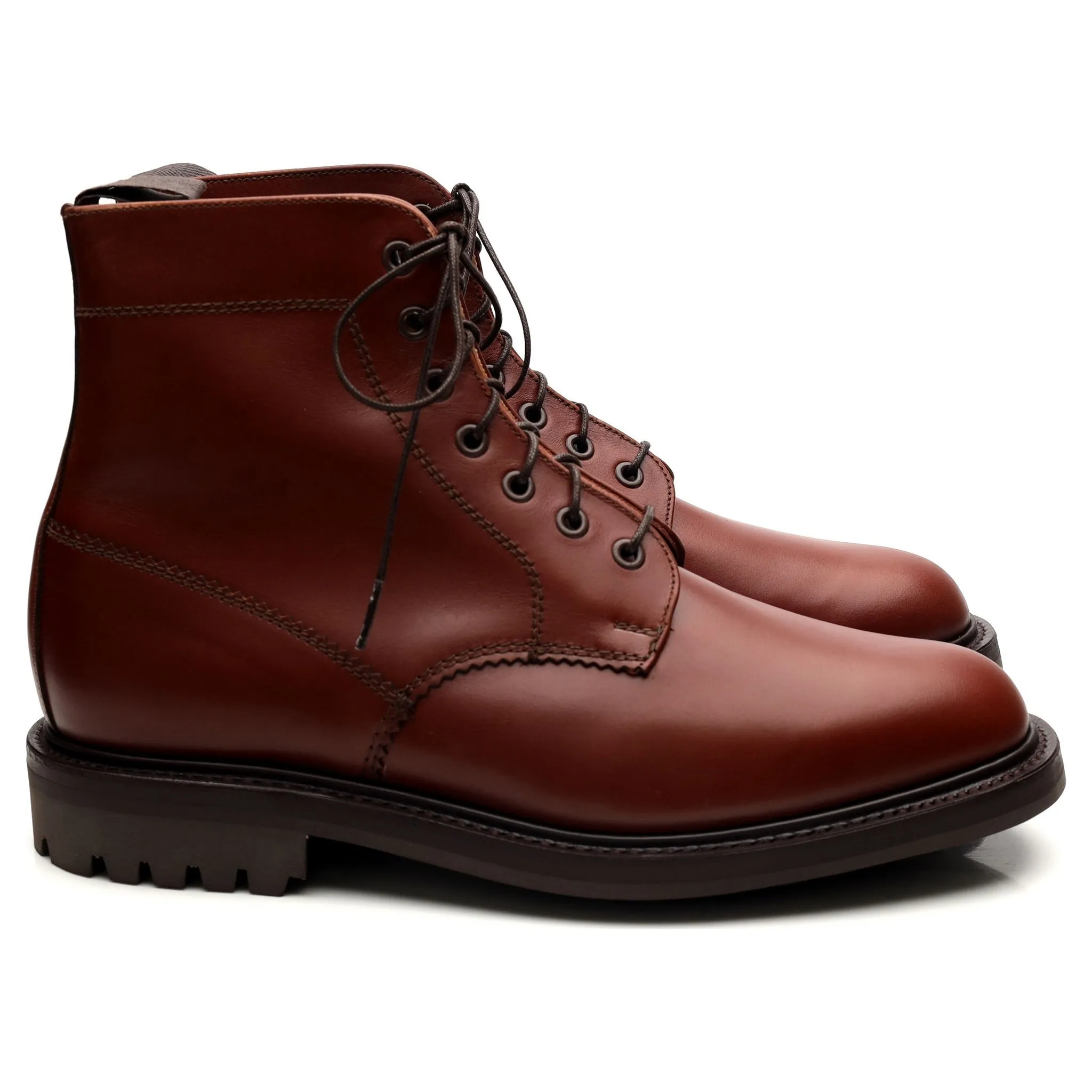 'Kelso' Brown Leather Boots UK 9 F