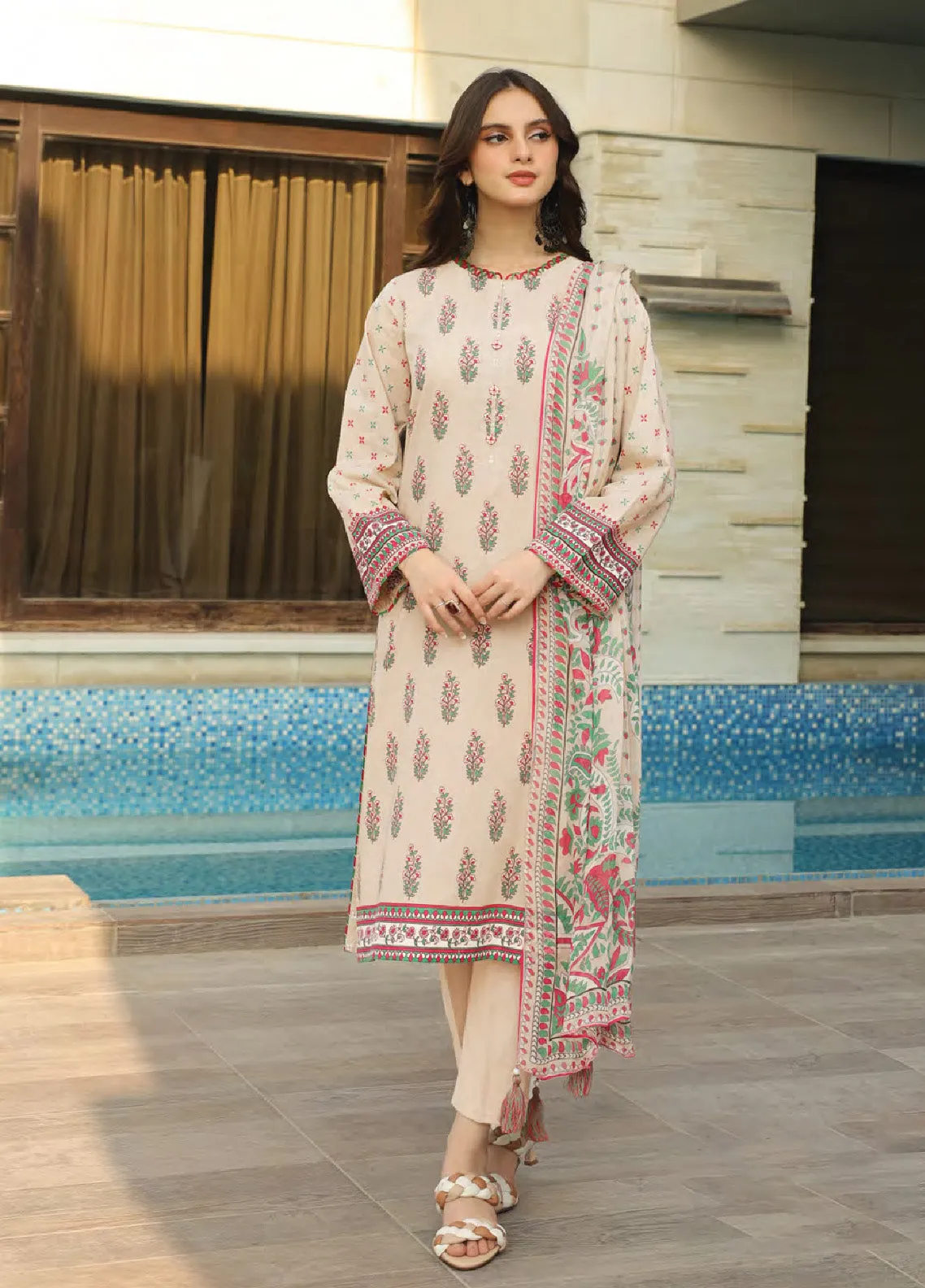 Komal Prints By Lakhany Printed Lawn Unstitched 3 Piece Suit - LSM24KP LG-SR-0197-B