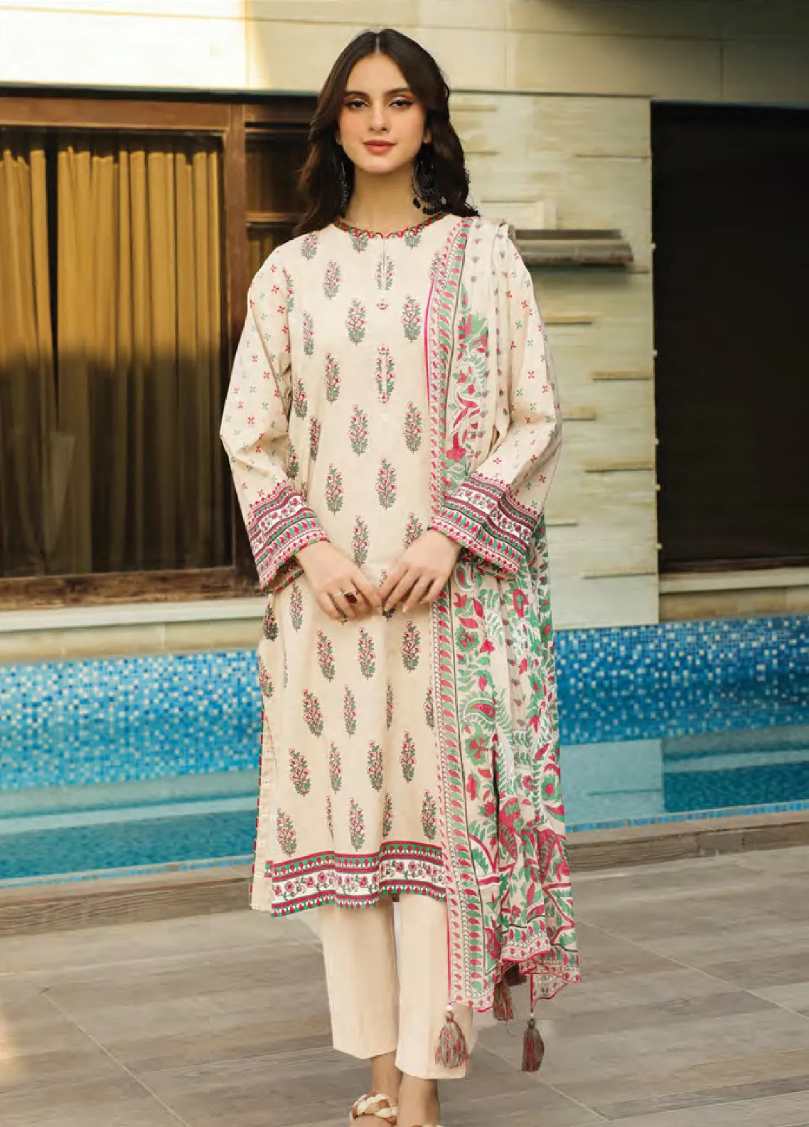 Komal Prints By Lakhany Printed Lawn Unstitched 3 Piece Suit - LSM24KP LG-SR-0197-B