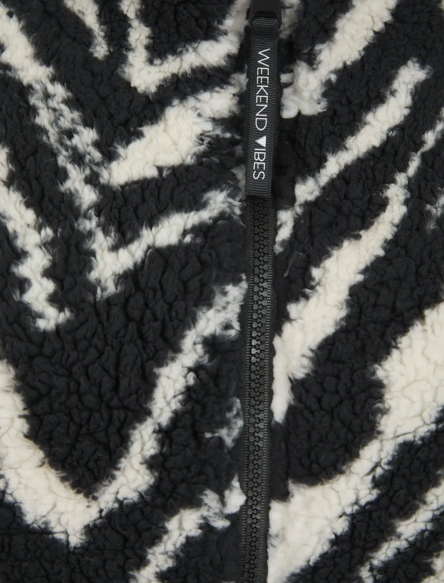 Ladies Zebra Zip Jacket