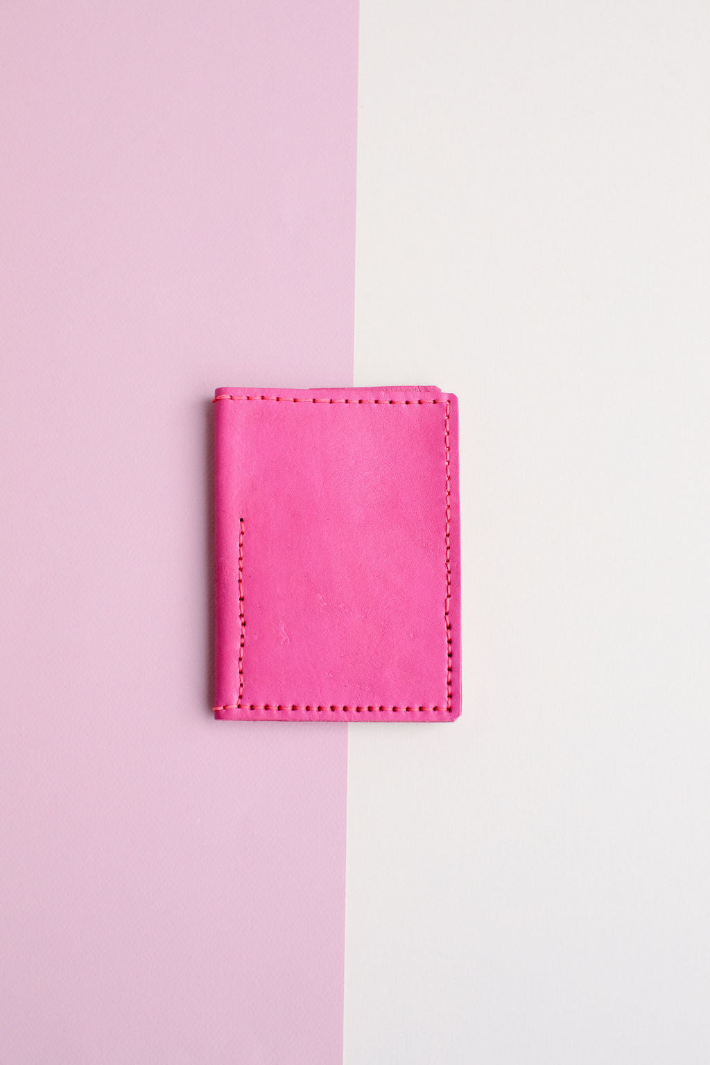 LEATHER PASSPORT CASE // HOT PINK