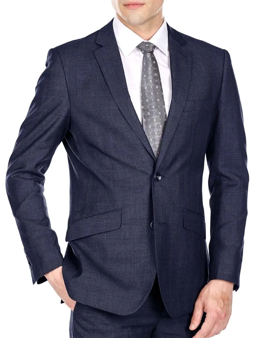 Light Glen Check Men's Slim Fit 2PC Suit