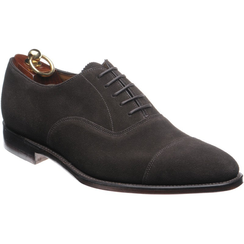 LOAKE Aldwych calf oxford shoe - Dark Brown Suede