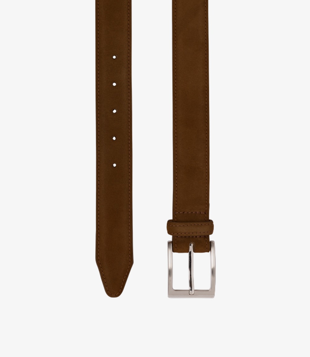 Loake William Leather Belt - Brown Suede