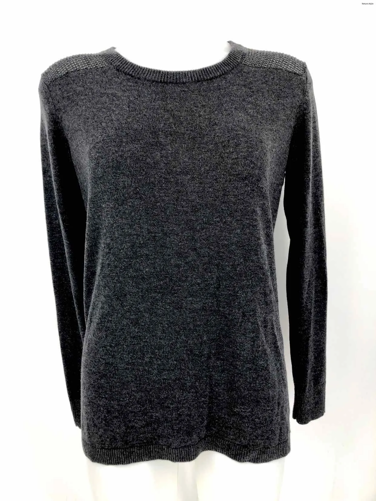 LULULEMON Charcoal Knit Perforated Longsleeve Size 6  (S) Sweater