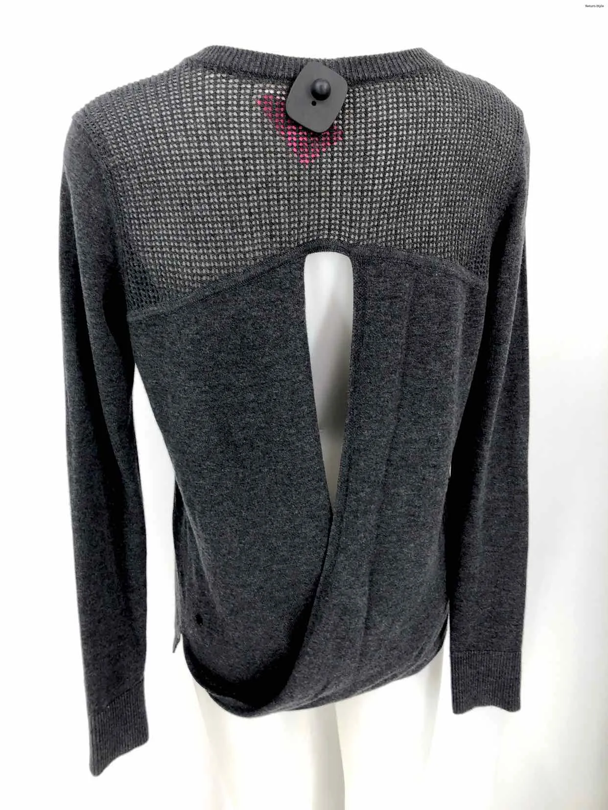 LULULEMON Charcoal Knit Perforated Longsleeve Size 6  (S) Sweater