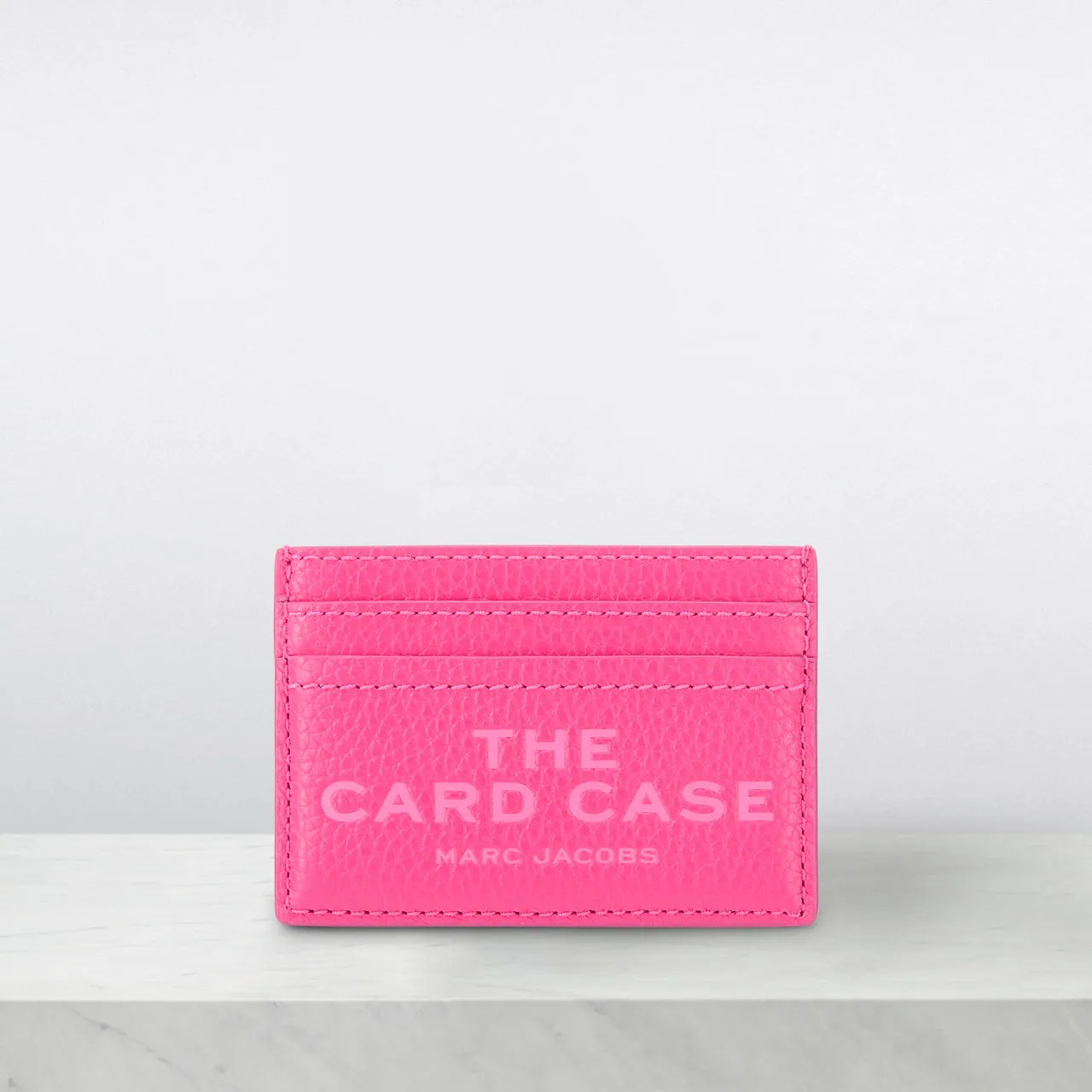 MARC JACOBS The Leather Card Case - Hot Pink